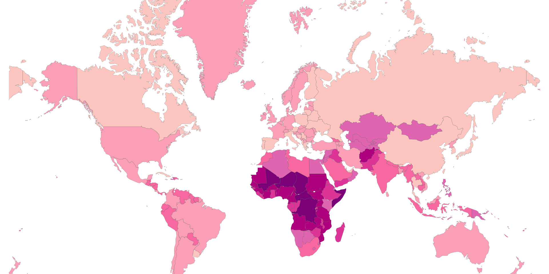 Fertility Rate Total Births Per Woman | Interactive Maps